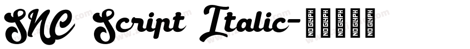 SNC Script Italic字体转换